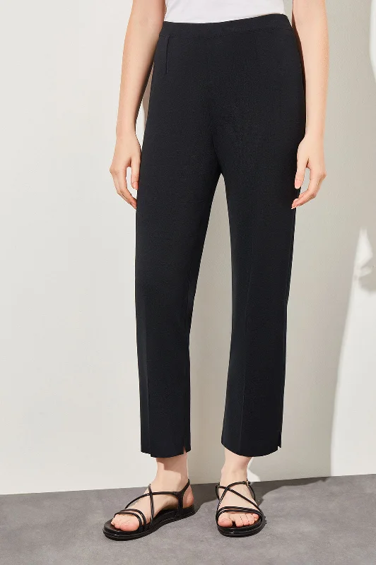 women's clubbing pantsPlus Size Knit Straight-Leg Ankle Pants