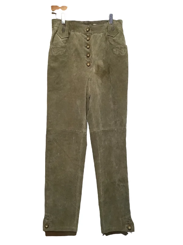 women's drawstring pantsSuede Button Up Trousers (29”)