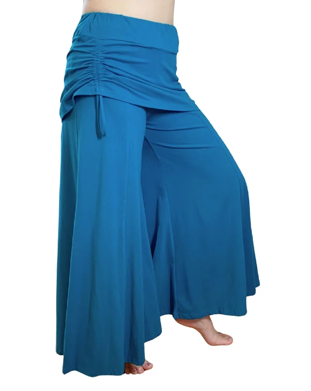 women's wide-leg pantsRuched Skirt Boho Pants V2