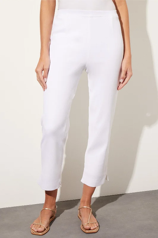 women's retro pantsKnit Lined Straight-Leg Ankle Pants