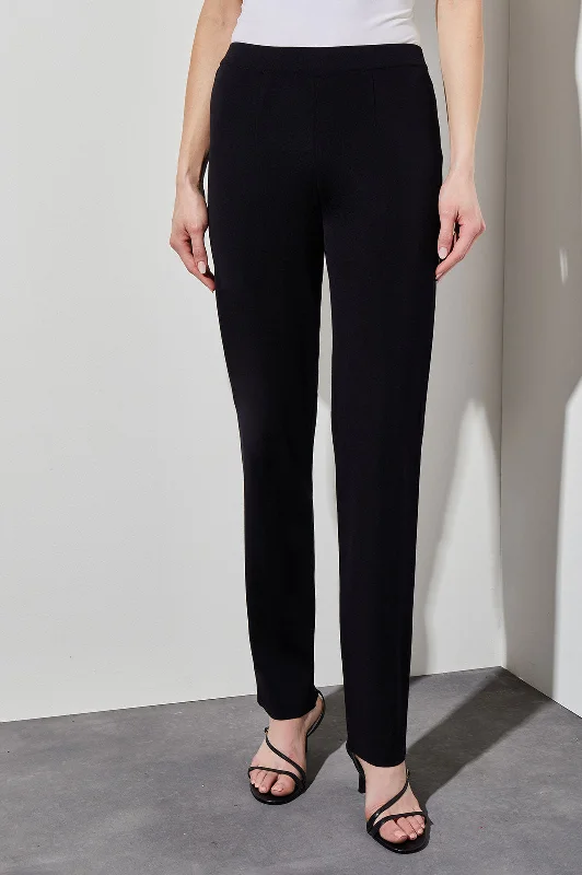 women's elegant pantsKnit Straight-Leg Cropped Pants