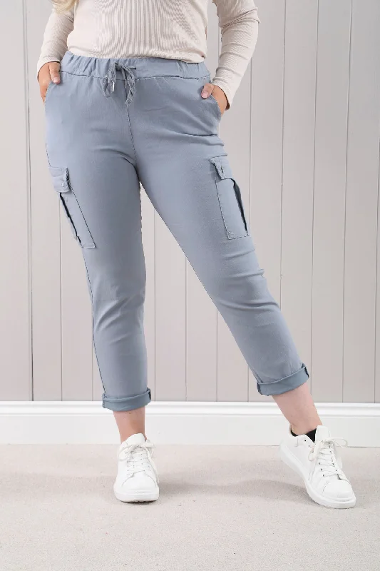 women's trendy pantsCargo Magic Pants Grey