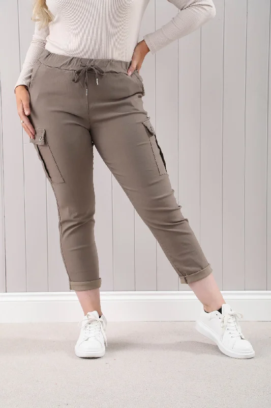 women's chic pantsCargo Magic Pants Mocha