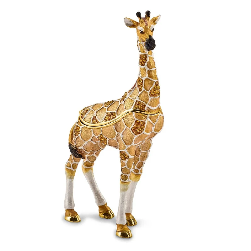 Formal Dress for Formal DinnersBejeweled Formal Giraffe Trinket Box with Charm Pendant