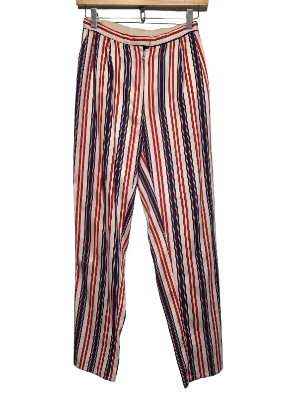 women's leather pantsStriped High Waisted Trousers (Size XS)