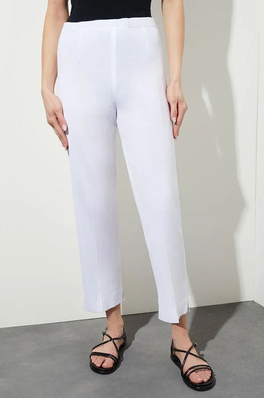 women's designer pantsKnit Straight-Leg Ankle Pants