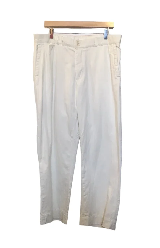 women's bridal pantsWhite Cotton Trousers (Size XL)