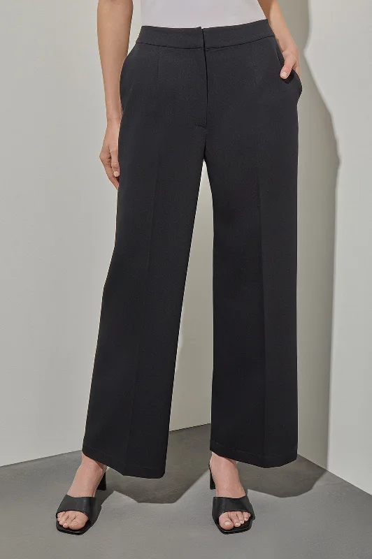 women's chic pantsPlus Size Stretch Woven Wide-Leg Pants