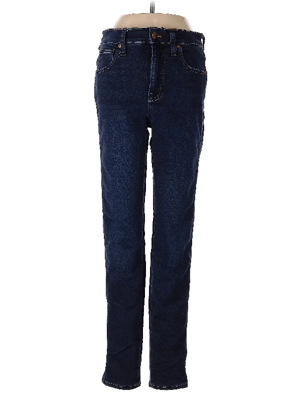 women's denim jeans with distressed back pocketsHigh-Rise Straight-leg Jeans in Dark Wash