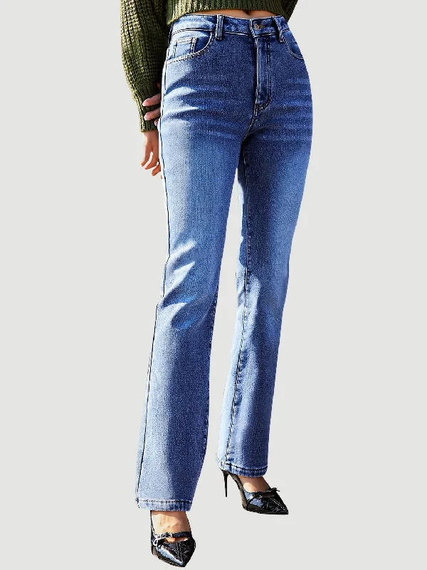 women's denim jeans for a night outStraight Leg Jeans with Pockets