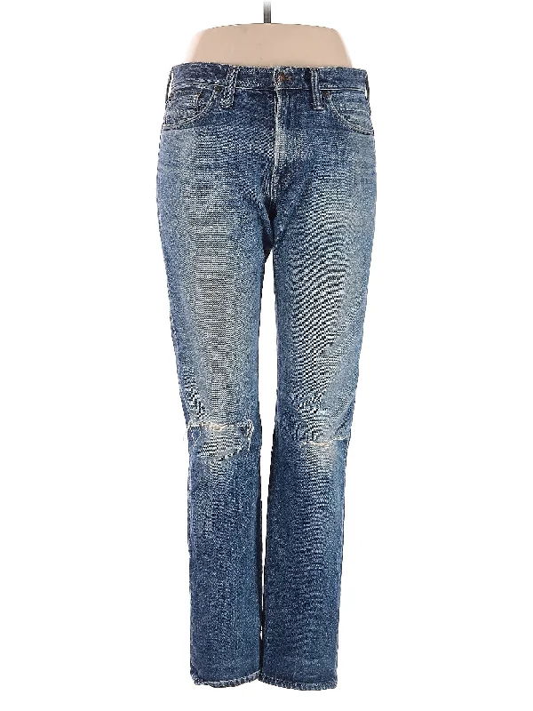 women's denim jeans with ripped kneesMid-Rise Boyjeans Jeans in Medium Wash