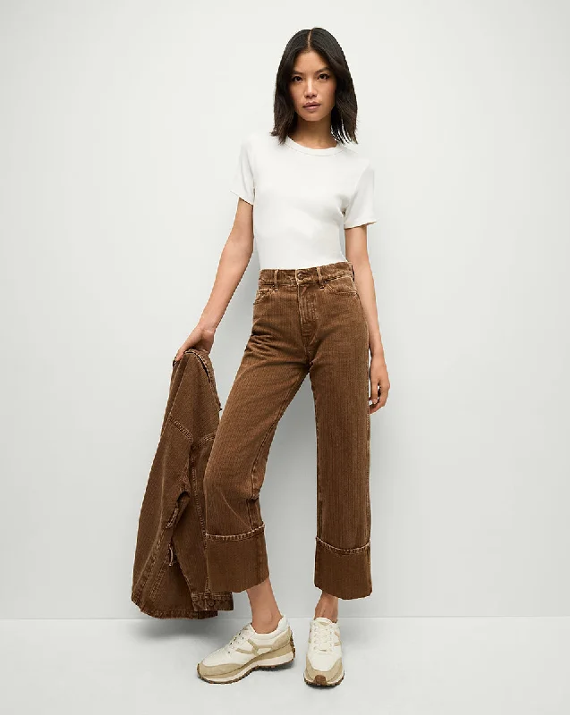 women's denim jeans for a vintage styleDylan Cuffed Straight-Leg Pant