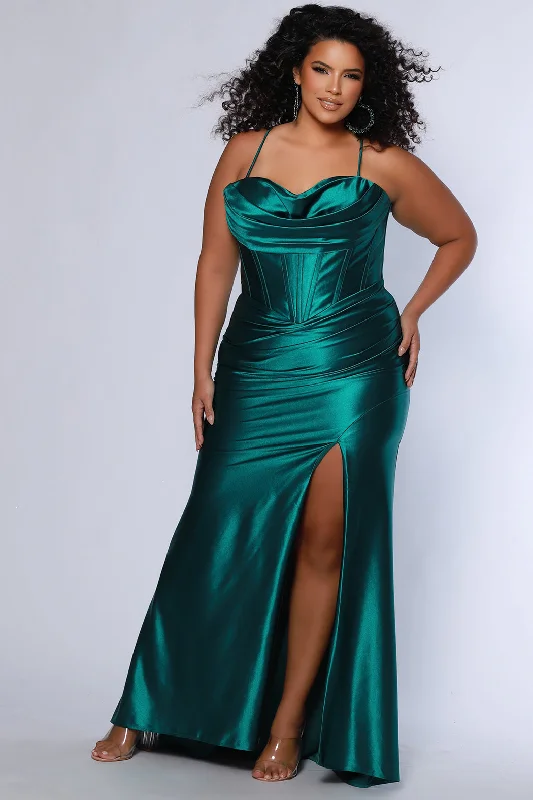 Formal Dress for Sports AwardsKeep it Sleek Satin Corset Formal Dress