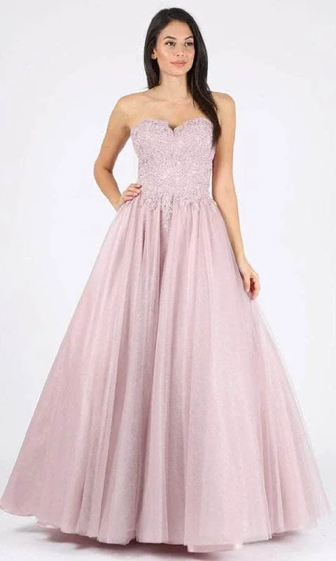 Formal Dress for Emmy AwardsEureka Fashion 9898 - Embroidered Sweetheart Neck Long Gown