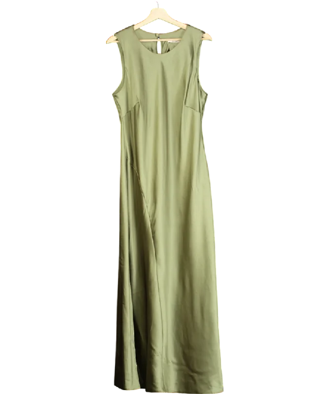 sequin midi dressesTu Satin Green Short Sleeve Midaxi Shift Dress UK 18