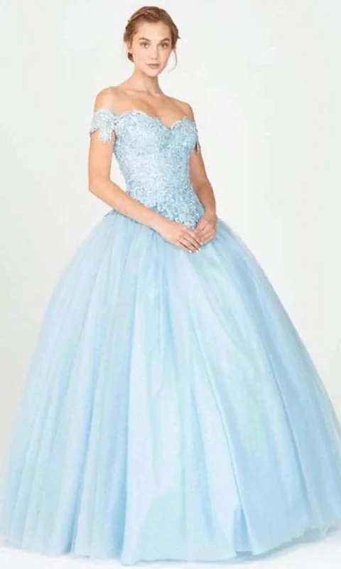 Formal Dress for Holiday PartiesEureka Fashion 9300 - Lace Appliqued Sweetheart Neck Ballgown