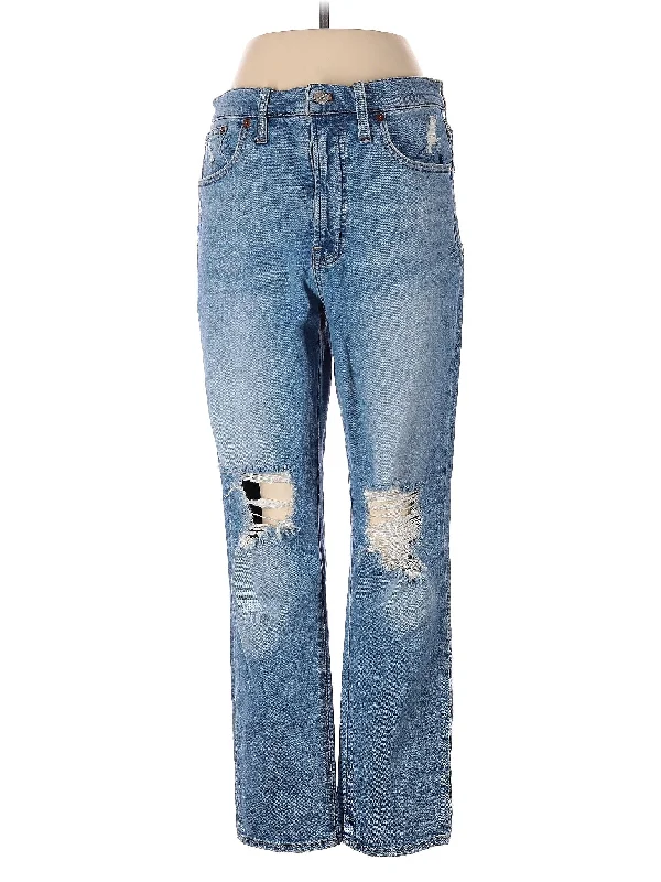 women's denim jeans for a bohemian lookHigh-Rise Straight-leg Jeans