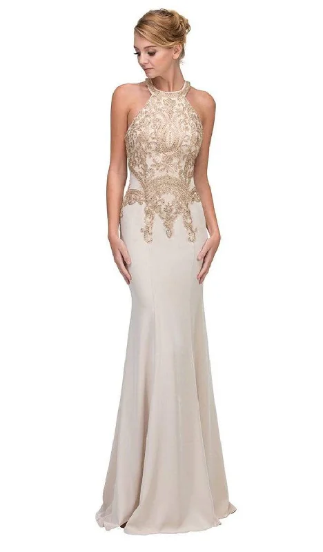 Formal Dress for Semi-Formal EventsEureka Fashion - 7033 Embroidered Appliqued Mermaid Gown