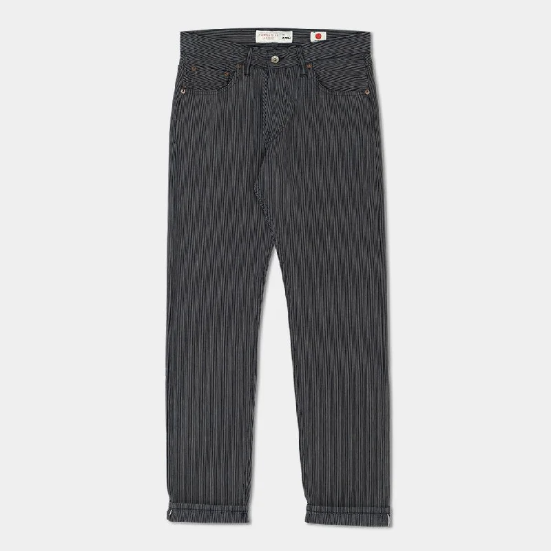 women's denim jeans for a night outHawksmill X YMC Loose Tapered Japanese Selvedge Jeans (Navy Stripe)