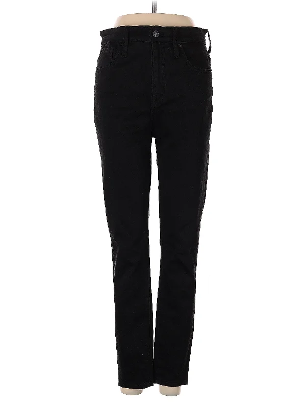 women's denim jeans for travelHigh-Rise Straight-leg Jeans in Dark Wash