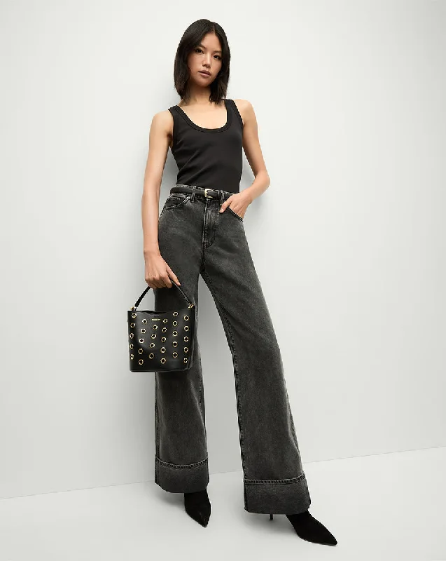 women's denim jeans for a day at the beachTaylor Cuffed Wide-Leg Jean