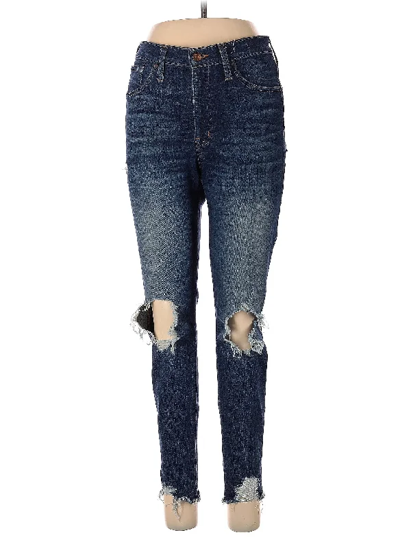 women's denim jeans with lace trimHigh-Rise Skinny Jeans