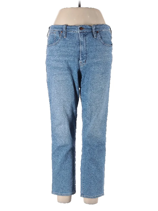 women's denim jeans with elastaneHigh-Rise Straight-leg Jeans in Light Wash