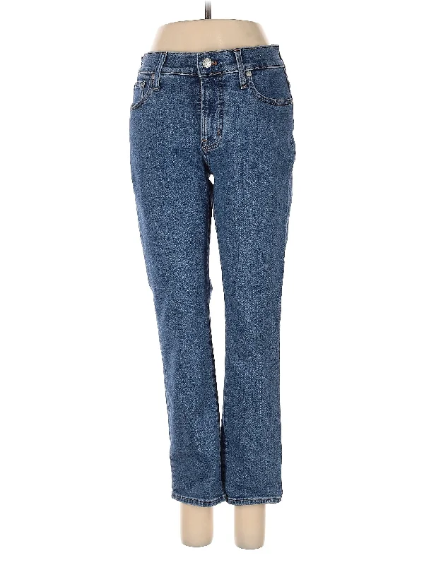 women's denim jeans for a timeless classic lookMid-Rise Straight-leg Jeans in Medium Wash