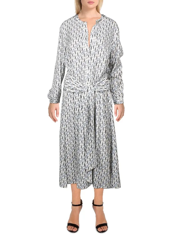 maxi-length midi dressesHighlands Womens Lyocell Mid-Calf Shirtdress