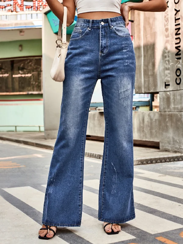 women's denim jeans for a trendy vibeHigh Rise Bootcut Jeans with Pockets