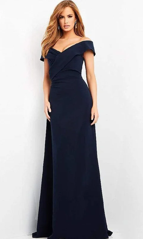 Formal Dress for Art GalleriesJovani - 06746 Off-Shoulder A-line Mother of the Groom Gown