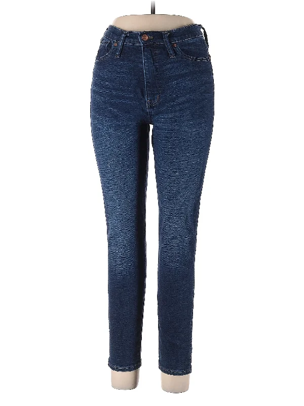 women's denim jeans for a casual FridayMid-Rise Skinny Jeans in Dark Wash