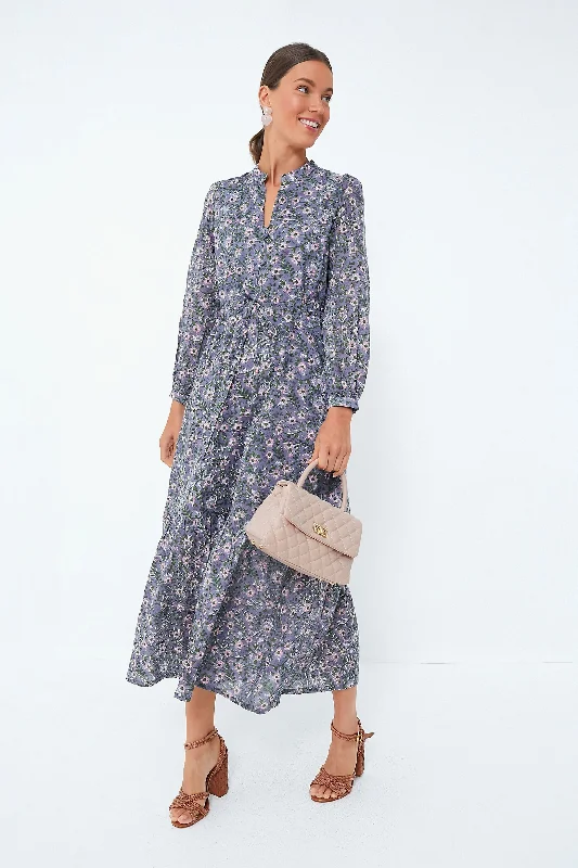 everyday midi dressesMidnight Wildflower Organic Frances Dress 3