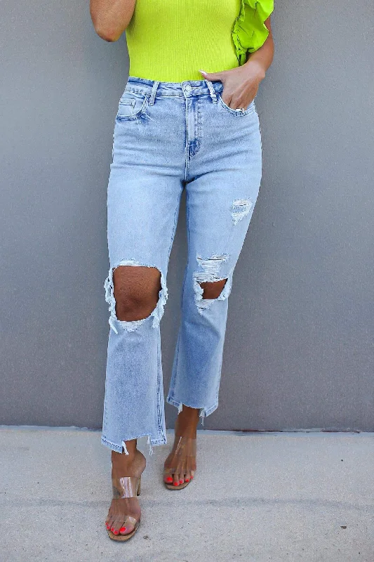 women's denim jeans for everyday wearLyric 90s High Rise Distressed Jeans Plus/Reg