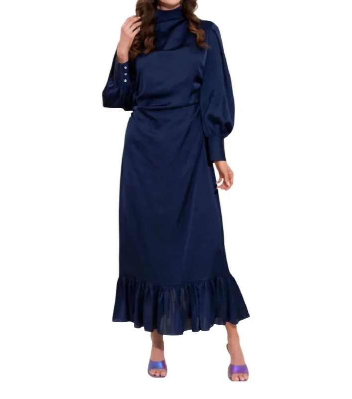 midi dresses with pocketsParker Dress In Midnight Blue