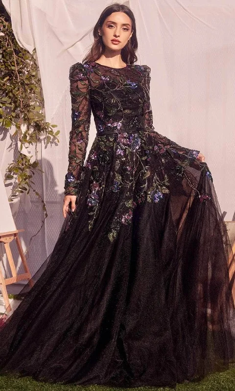 Formal Dress for Grammy AwardsAndrea and Leo MA107 - Floral Sequin Long Gown