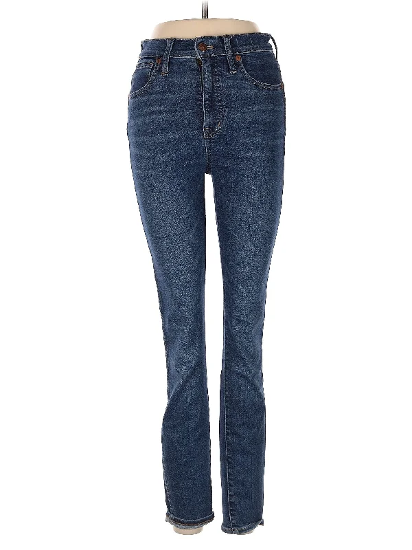 women's denim jeans for workoutsHigh-Rise Straight-leg Jeans in Dark Wash