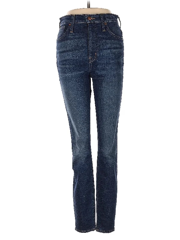 women's denim jeans for a stylish outfitHigh-Rise Straight-leg Jeans in Dark Wash