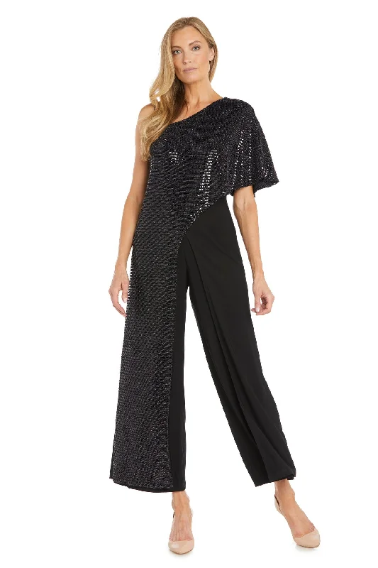 women's jumpsuits for springWomens One Shoulder Metallic Jumpsuit