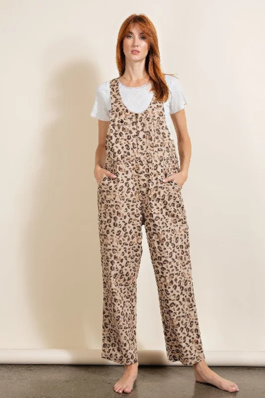 women's jumpsuits for gym sessionsAnimal/leopard Printed Jumpsuit