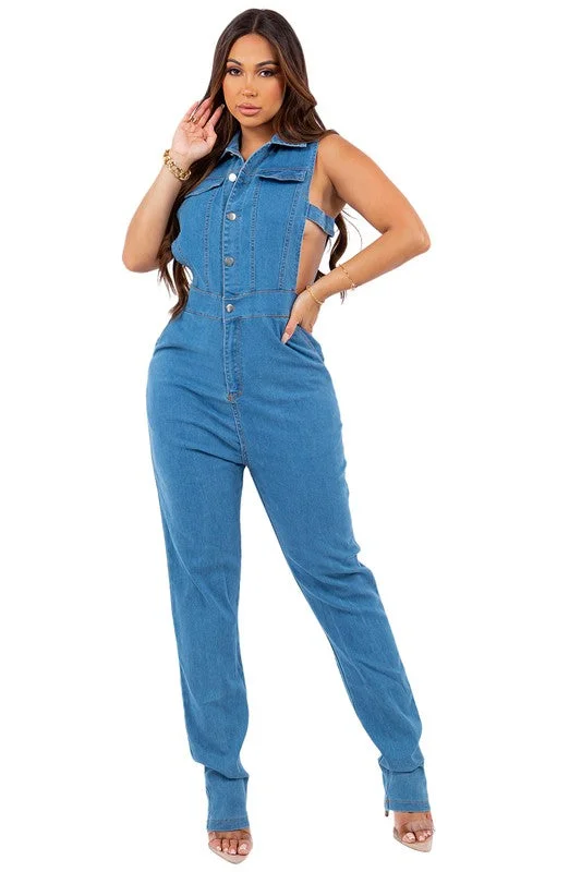 women's elegant jumpsuitsSEXY DENIM JUMPSUIT