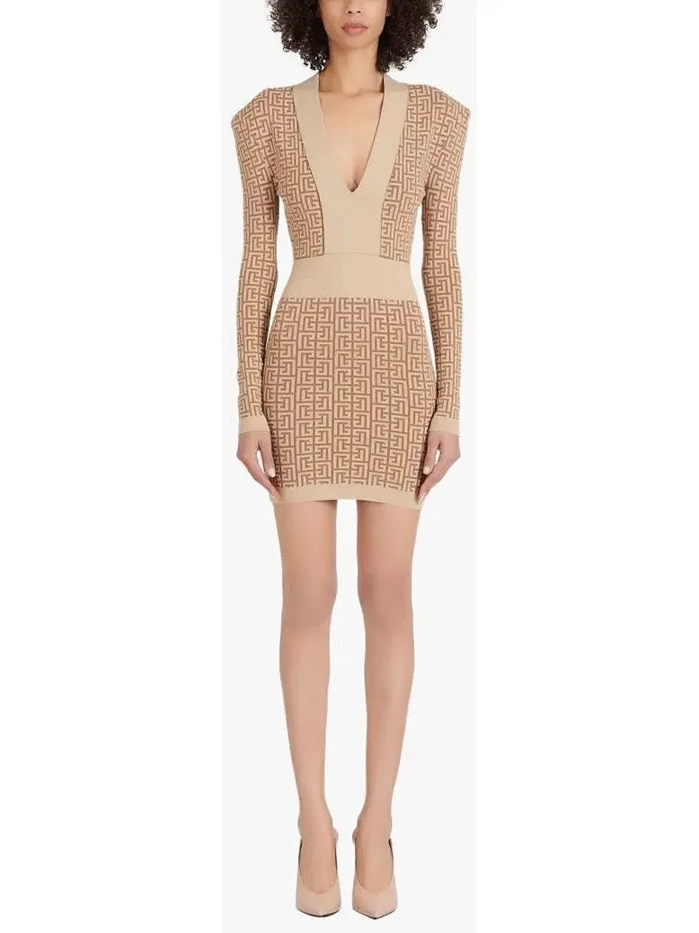 chic and comfortable Mimi dresses for all-day wearMonogram Knit Mini Dress