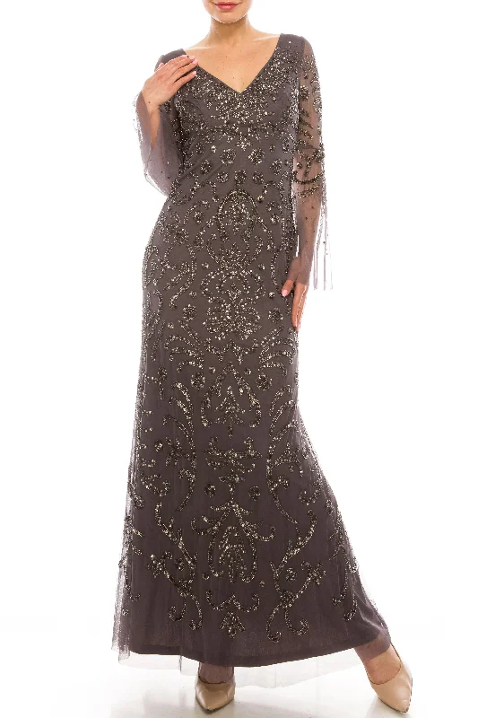 maxi dresses with spaghetti strapsAdrianna Papell AP1E206204 Long Formal Beaded Dress