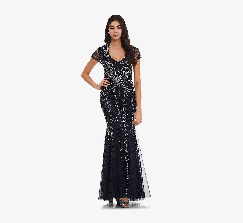 maxi dresses for everyday wearAdrianna Papell AP1E207147 Long Formal Beaded Dress