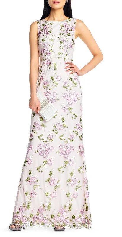 maxi dresses for flower girlsAdrianna Papell AP1E204015 Sleeveless Long Formal Floral Dress