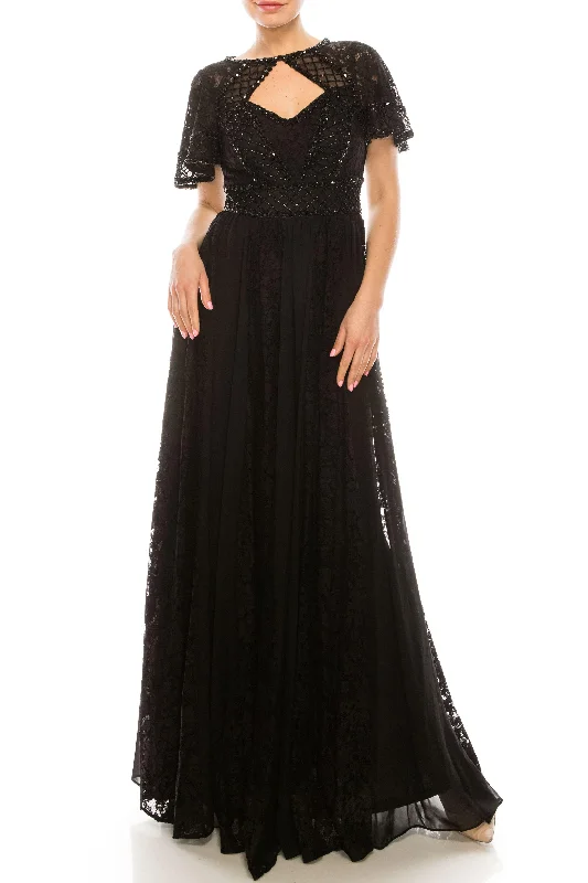 maxi dresses for date nightsAidan Mattox Long Formal Beaded Dress MD1E204601