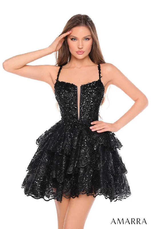 bachelorette party dressesAmarra 88705 Homecoming Short Fitted Cocktail Dress