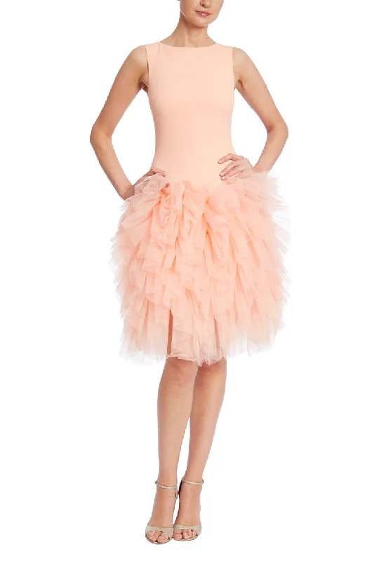 halter-neck party dressesBadgley Mischka SC3902 Homecoming Short Ruffle Cocktail  Dress