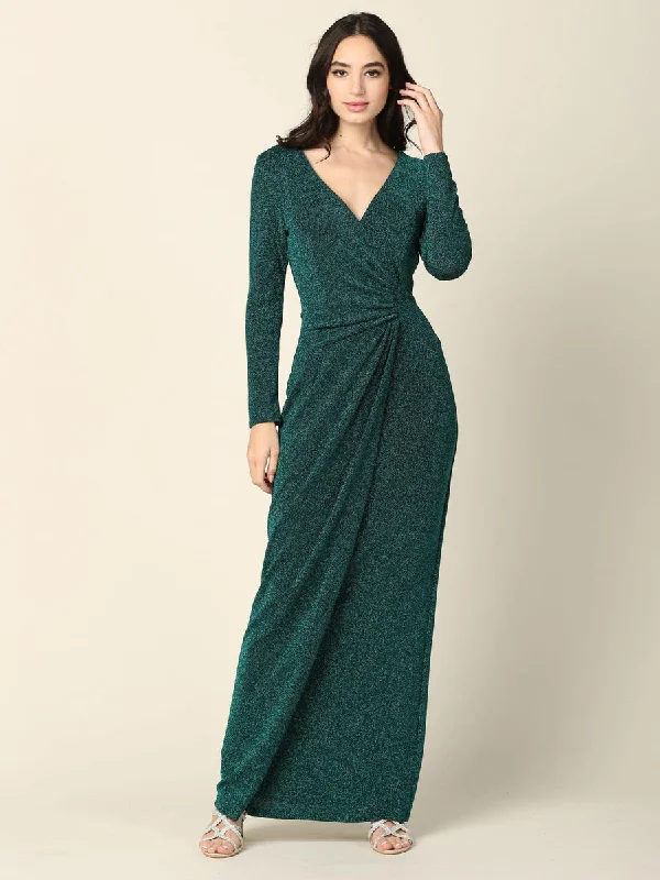 wedding dress with buttonsHunter Green L Long Mother of the Bride Formal Metallic Dress Sale