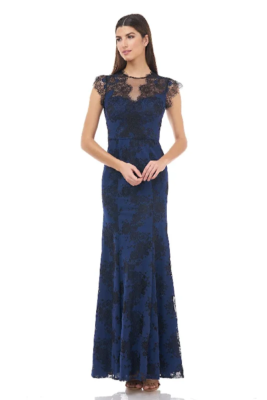 maxi dresses with off-the-shoulder necksJS Collections Long Formal Floral Lace Dress 866732